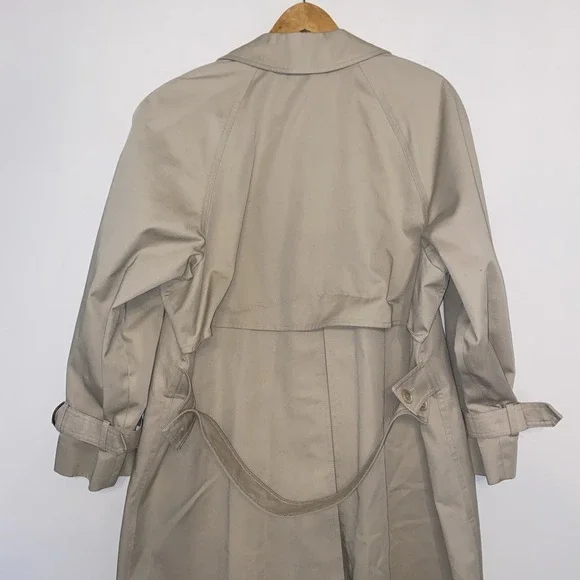 Vintage Misty Harbor Tan Trench Coat Women's Button Front Rain Coat 80s 90s